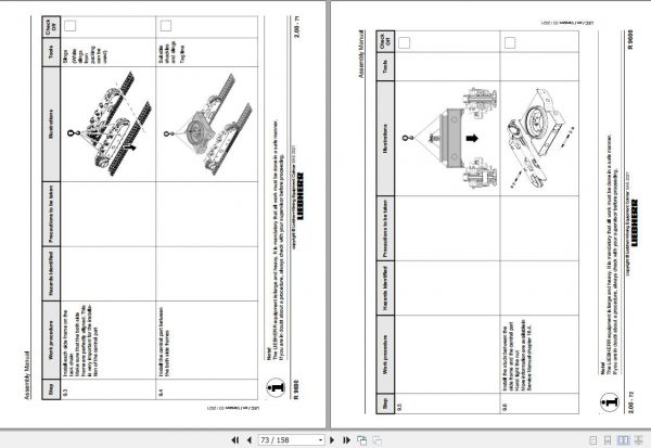 Liebherr Mining Crawler Excavator R9600 Backhoe Assembly Manual 03 2021 3