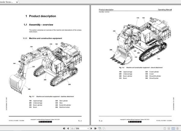 Liebherr Mining Crawler Excavators R9150 1133 1653 30614 Operating Manual 03 2021 3