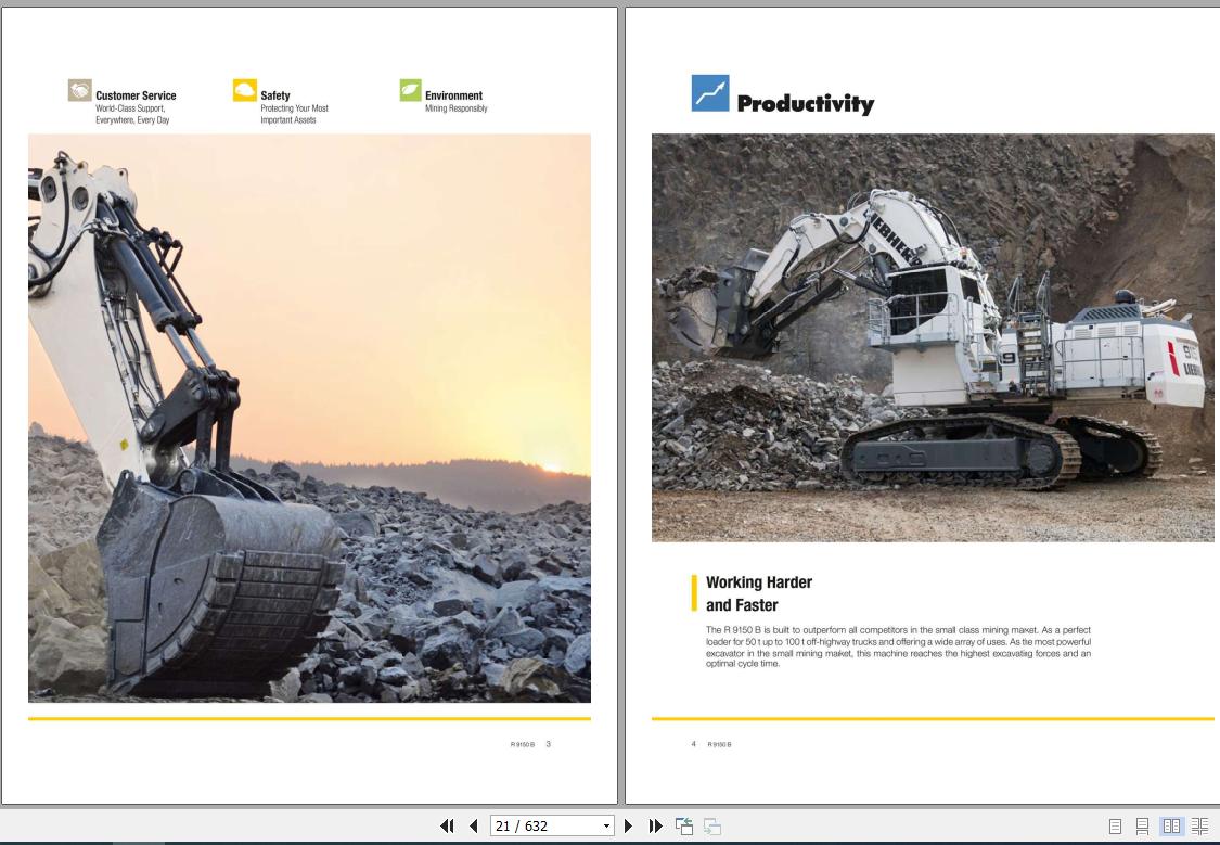 Liebherr Mining Crawler Excavators R9150B US 1865 1956 38148 Operating Manual 03 2021 3