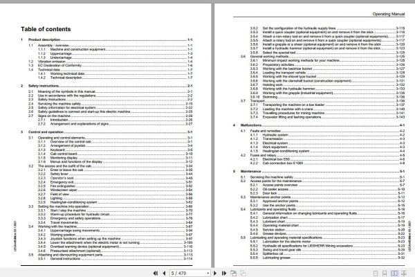 Liebherr Mining Crawler Excavators R9150E 1134 38120 Operating Manual 03 2021 2