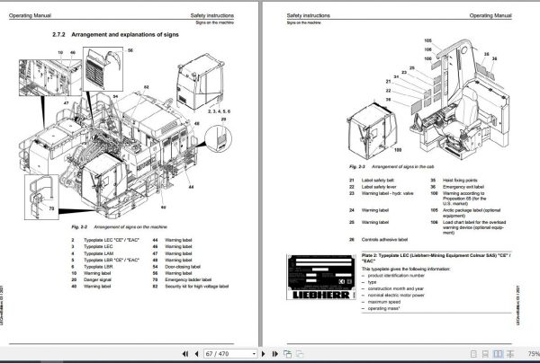 Liebherr Mining Crawler Excavators R9150E 1134 38120 Operating Manual 03 2021 3