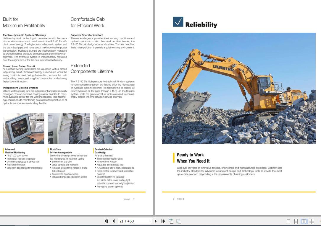 Liebherr Mining Crawler Excavators R9150E US 1134 38120 Operating Manual 03 2021 3