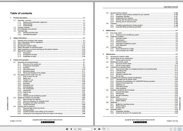 Liebherr Mining Crawler Excavators R9200E 1409 40022 Operating Manual 03 2021 2
