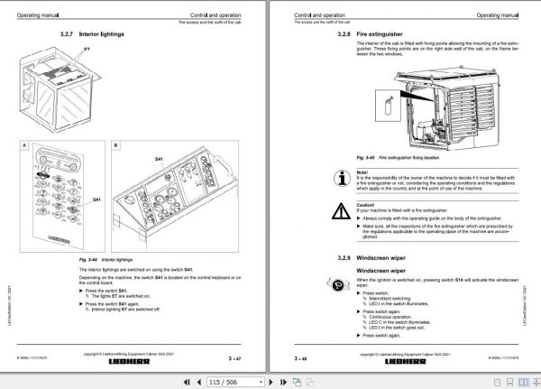 Liebherr Mining Crawler Excavators R9350 1369 30617 Operating Manual 03 2021 3