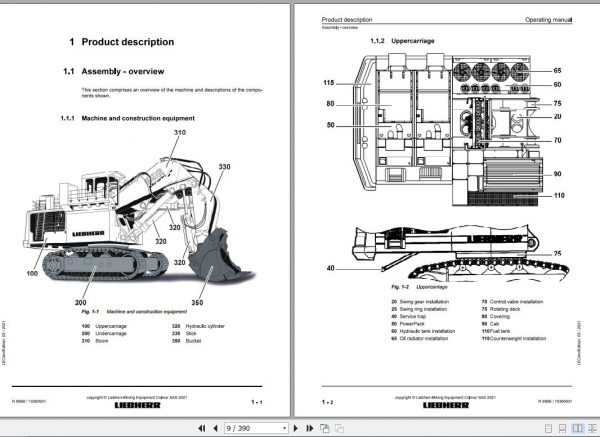 Liebherr Mining Crawler Excavators R996B 1281 26049 Operating Manual EN 03 2021 2