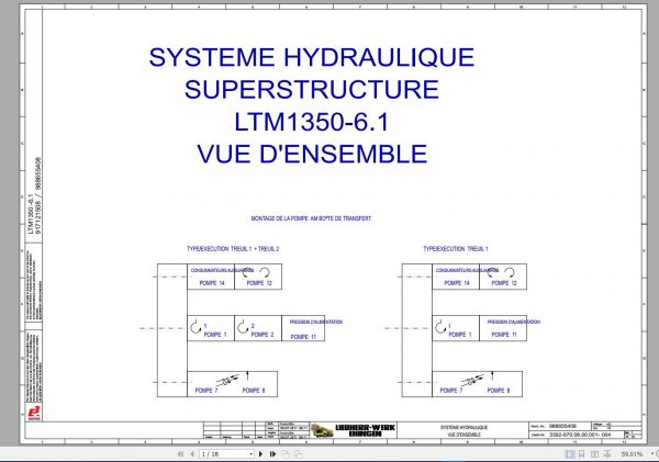 Liebherr Mobile Crane LTM 1350 6.1 D9508A7 350 Ton Wiring Diagram Liccon Errror Code Manual 11
