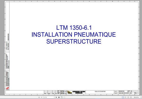 Liebherr Mobile Crane LTM 1350 6.1 D9508A7 350 Ton Wiring Diagram Liccon Errror Code Manual 12