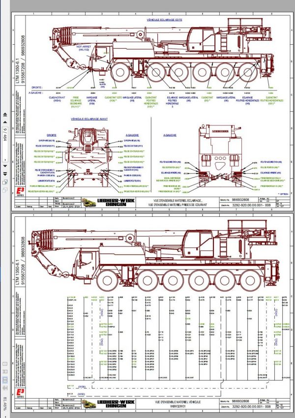 Liebherr Mobile Crane LTM 1350 6.1 D9508A7 350 Ton Wiring Diagram Liccon Errror Code Manual 3