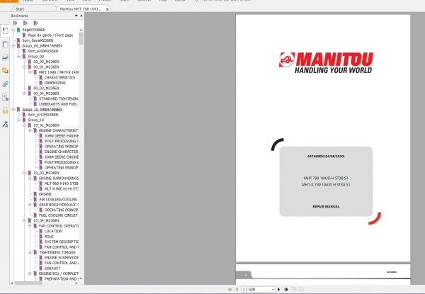 MANITOU MCMHTMLTMTMT XMXT PDF 2.14 GB Updated 2021 Operator Manual and Service Manual 6e2071dd2b900d355