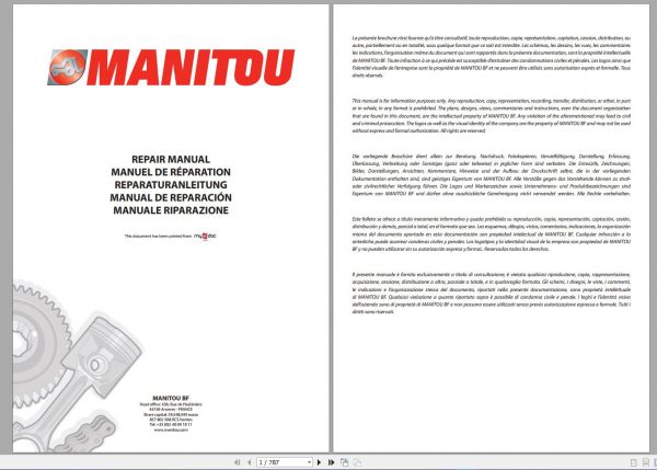 MANITOU PDF DVD 3 15.8 GB Service and Parts Manual 3