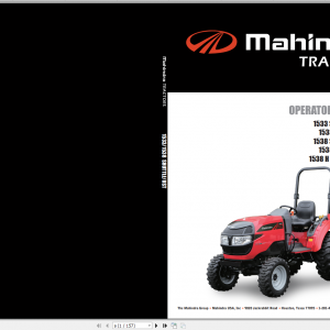 Mahindra Tractor Update 2021 Operators Manual Service Manual Spare Part Catalog EN 1