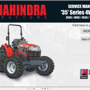 Mahindra Tractor Update 2021 Operators Manual Service Manual Spare Part Catalog EN 6