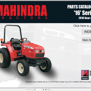 Mahindra Tractor Update 2021 Operators Manual Service Manual Spare Part Catalog EN 8