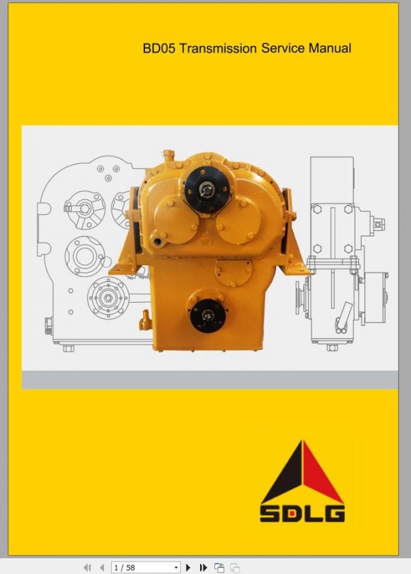SDLG BD05 Transmission Service Repair Manual 1
