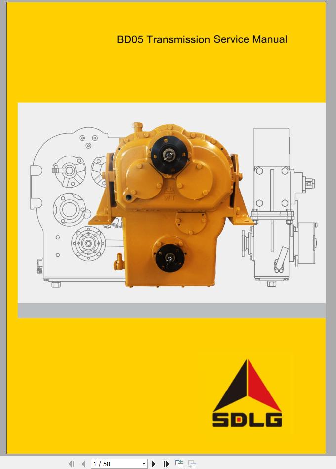 SDLG BD05 Transmission Service Repair Manual 1
