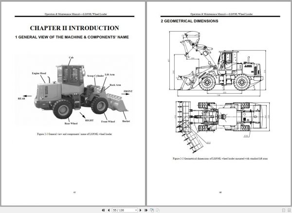 SDLG Wheel Loader LG936L Operation Maintenance Manual 2