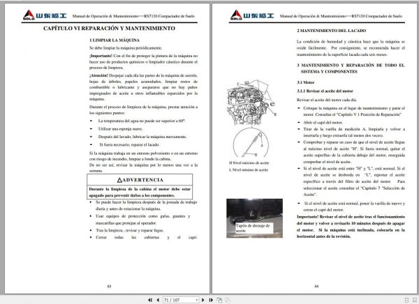 SDLG Wheel Loader RS7120 Operation Maintenance Manual ES 2