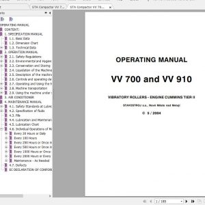 STA Compactor VV 700 VV 910 Operating Manual 1