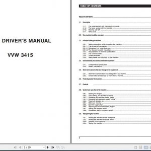 STA Mini Road Roller VVW 3415 Drivers Manual 1