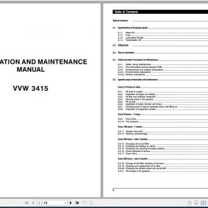 STA Mini Road Roller VVW 3415 Maintenance and Lubrication Manual 1