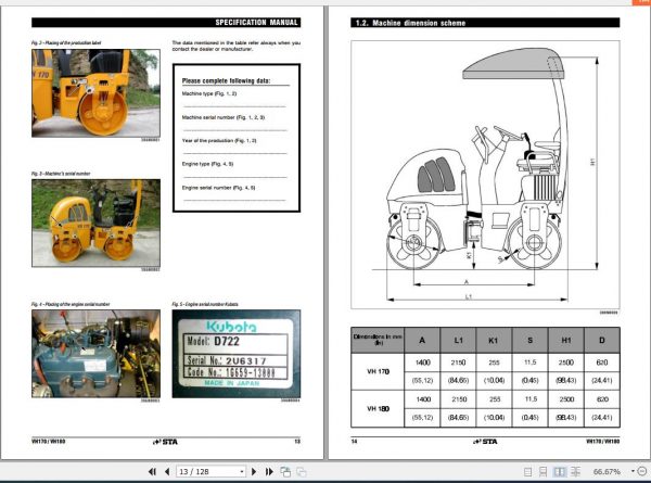 STA Roller VH 170 VH 180 Operating Manual 2