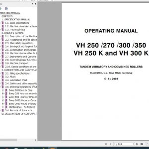 STA Roller VH 250 300K Operating Manual 1