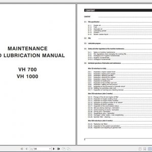 STA Roller VH 700 1000 Maintenance and Lubrication Manual 1