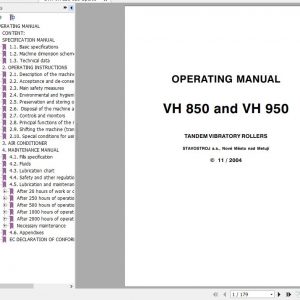 STA Roller VH 850 950 Operating Manual 2