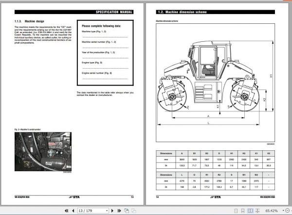 STA Roller VH 850 950 Operating Manual 3