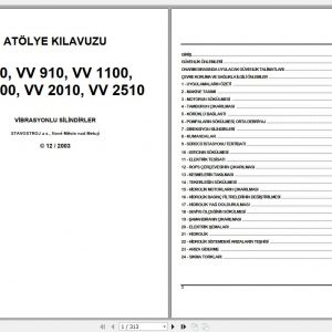 STA Roller VV 700 2510 Turkish Workshop Manual Turkish 1