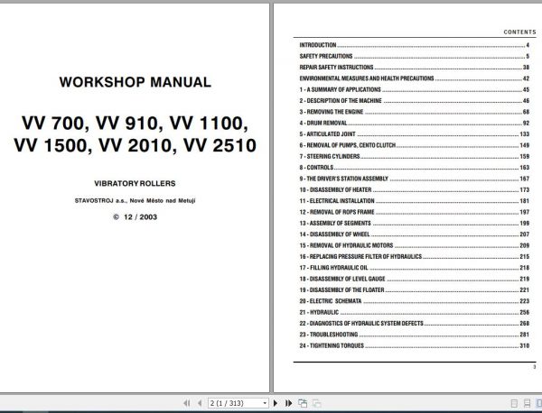 STA Roller VV 700 2510 Workshop Manual 1