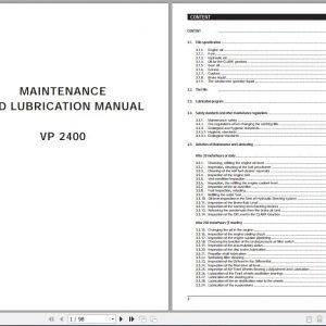 STA Wheel Pneumatic Roller VP 2400 Maintenance and Lubrication Manual 2