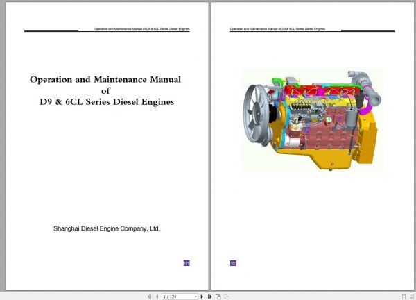 Shanghai Diesel Engine D9 6CL Operation Maintenance Manual 1