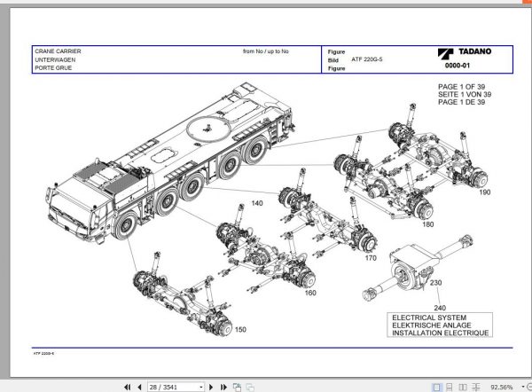 Tadano All Terrain Crane ATF 220G 5 SN 2067105 2067146 Parts Catalog ENDEFR 3