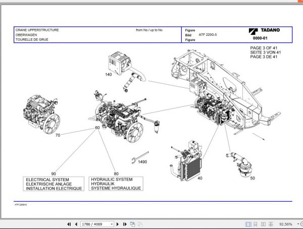 Tadano All Terrain Crane ATF220G 5 SN 2067101 20671042067147 2067499 Parts Catalog ENDEFR 4