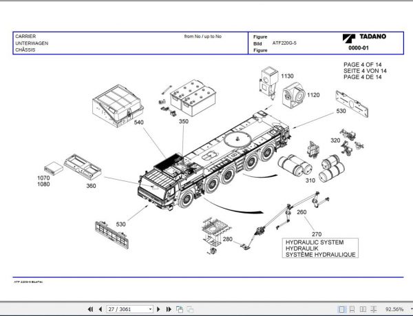 Tadano All Terrain Crane ATF220G 5 SN 2136079 2136097 2136499 Parts Catalog ENDEFR 3