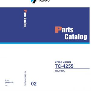 Tadano Crane Carrier TC 4255 2 P2A 2EJ Parts Catalog ENJP 1