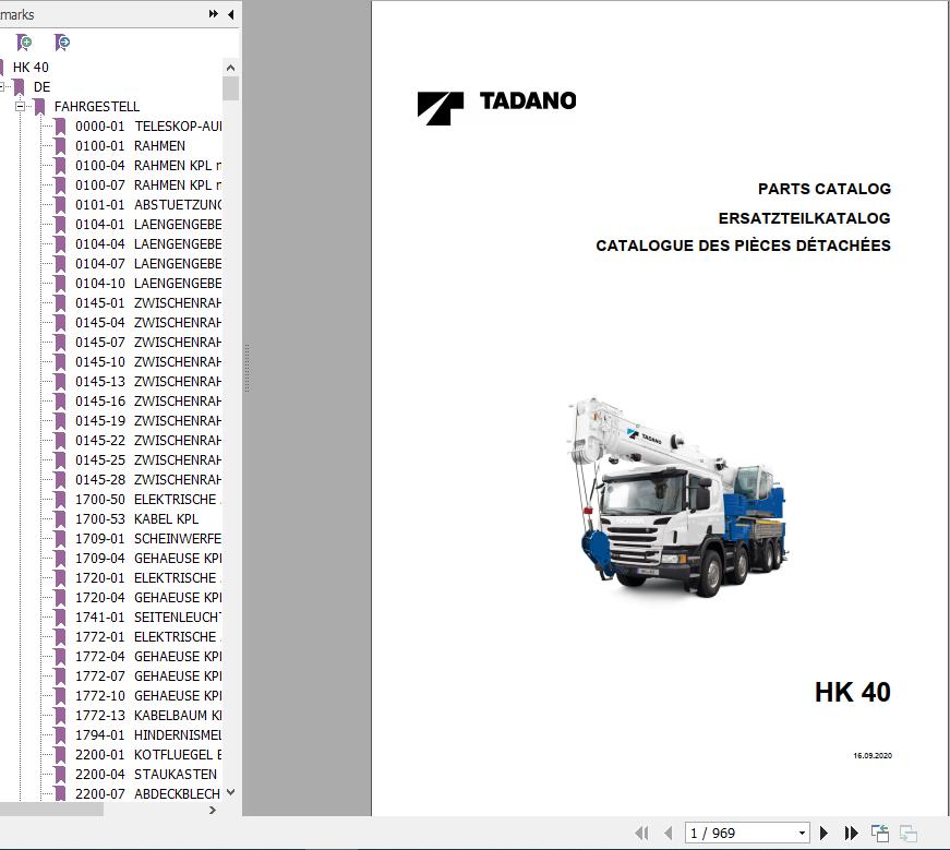 Tadano Faun HK40 SN 2074101 Parts Catalog ENESDE 1