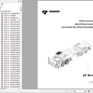 Tadano Faun KF90 SN 2044101 Parts Catalog ENDEFR 1