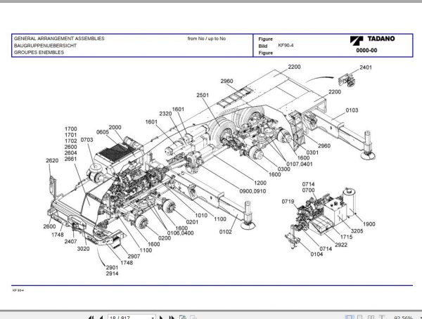 Tadano Faun KF90 SN 2044101 Parts Catalog ENDEFR 2