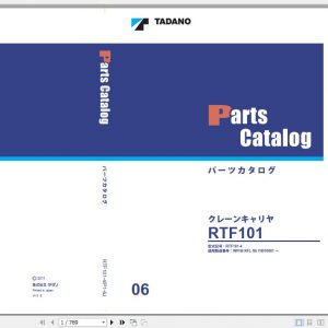 Tadano Faun RTF101 4 P1 6J Parts Catalog EN 1
