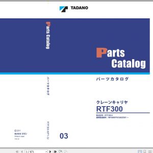 Tadano Faun RTF300 6 P1 3J Parts Catalog ENDEES 1