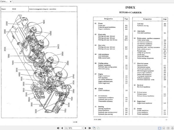 Tadano Hydraulic Crane RTF100 4 P1 3J Parts Catalog EN 2