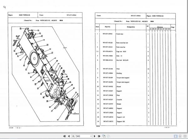 Tadano Hydraulic Crane RTF120 5 P1 4J Parts Catalog EN 2