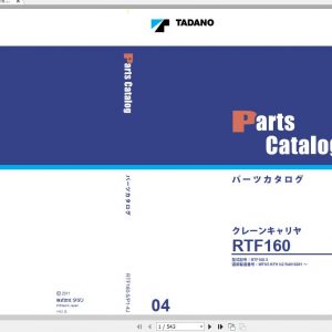 Tadano Hydraulic Crane RTF160 5 P1 4J Parts Catalog EN 1