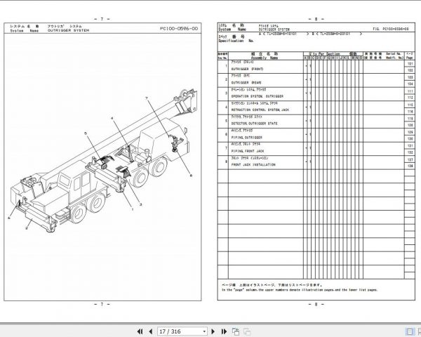 Tadano Hydraulic Crane TL 250M 6 P1 1EJ Parts Catalog ENJP 2