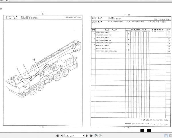 Tadano Hydraulic Crane TL 300E 31 P 02 Parts Catalog ENJP 3