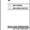 Tadano Rough Terrain Crane GR 1000 2 00103 GR 1000XL Data for Operation EN 1