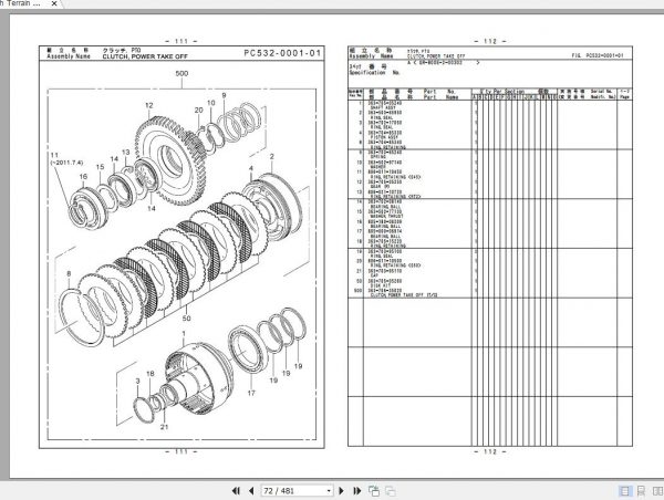 Tadano Rough Terrain Crane GR 800EX 2 P3 1CE Parts Catalog ENJP 2