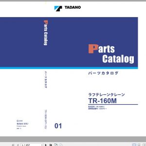 Tadano Rough Terrain Crane TR 160M 3 P1 1EJ Parts Catalog ENJP 1
